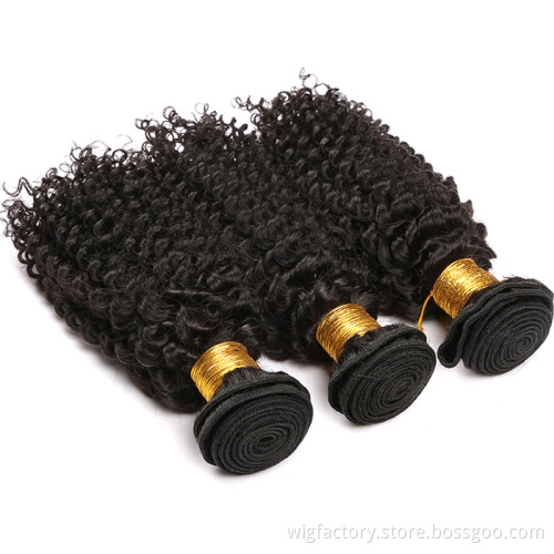 Wholesale raw unprocessed curly 100% brazilian human hair bundles, most popular kinky curly hair extensions for black women